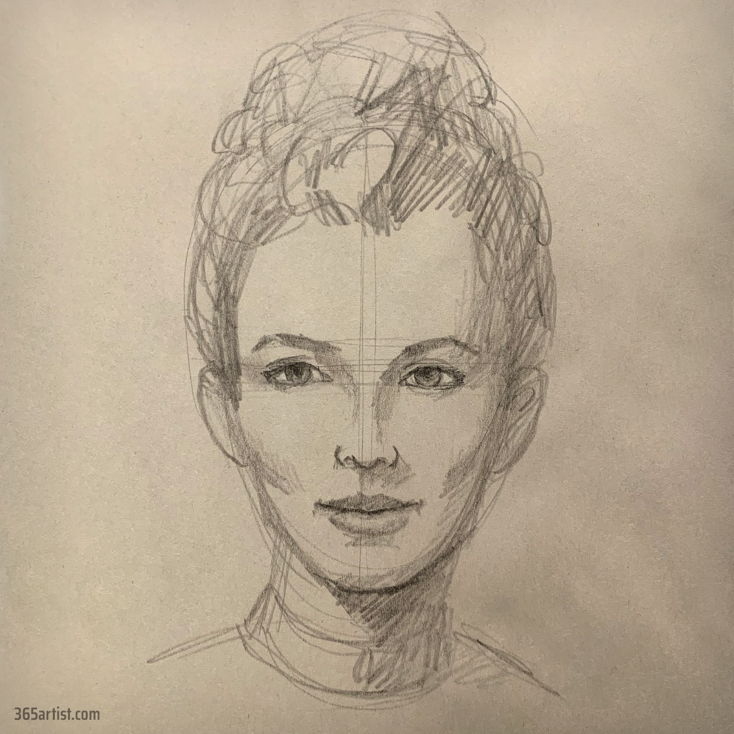 female portrait drawing tutorial