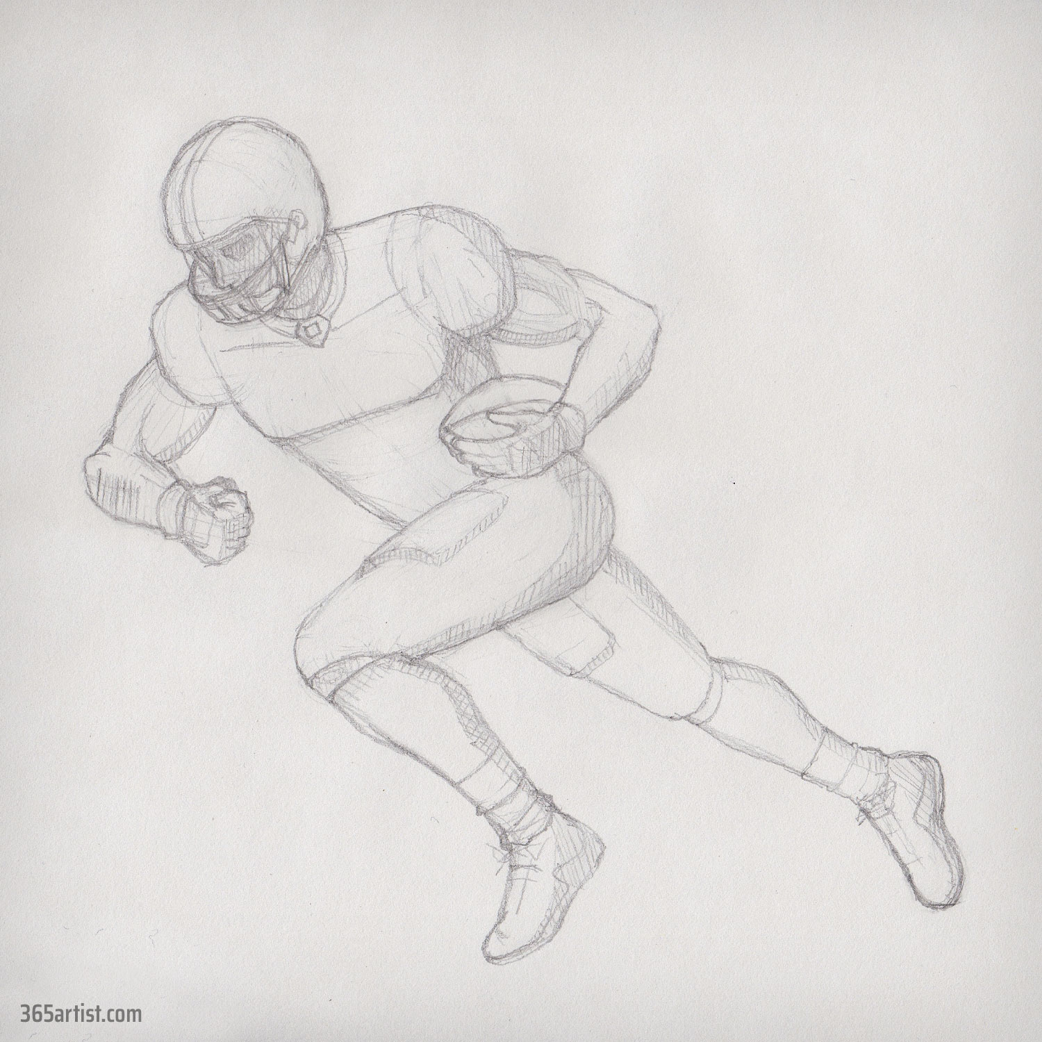 football player drawing