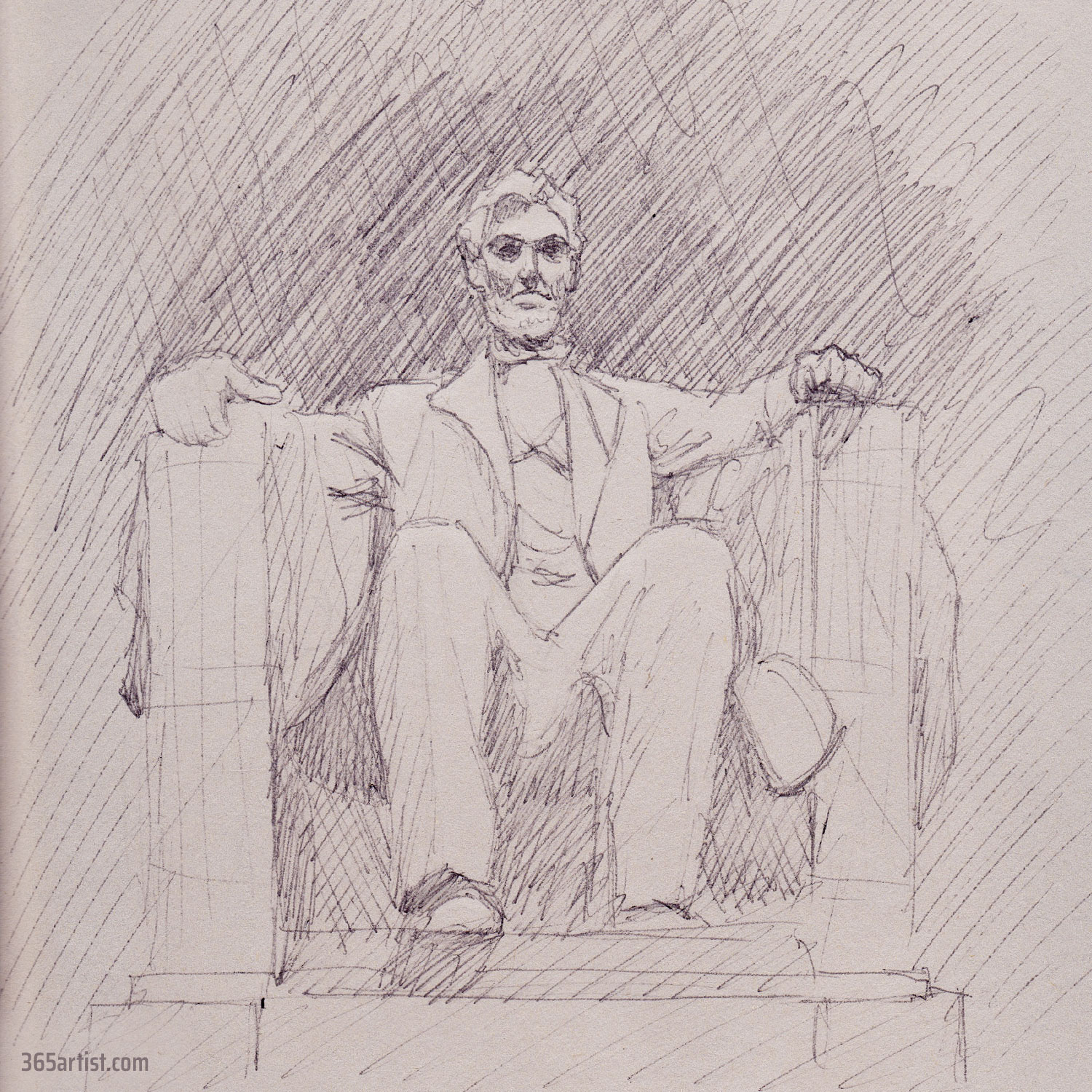 lincoln memorial drawing