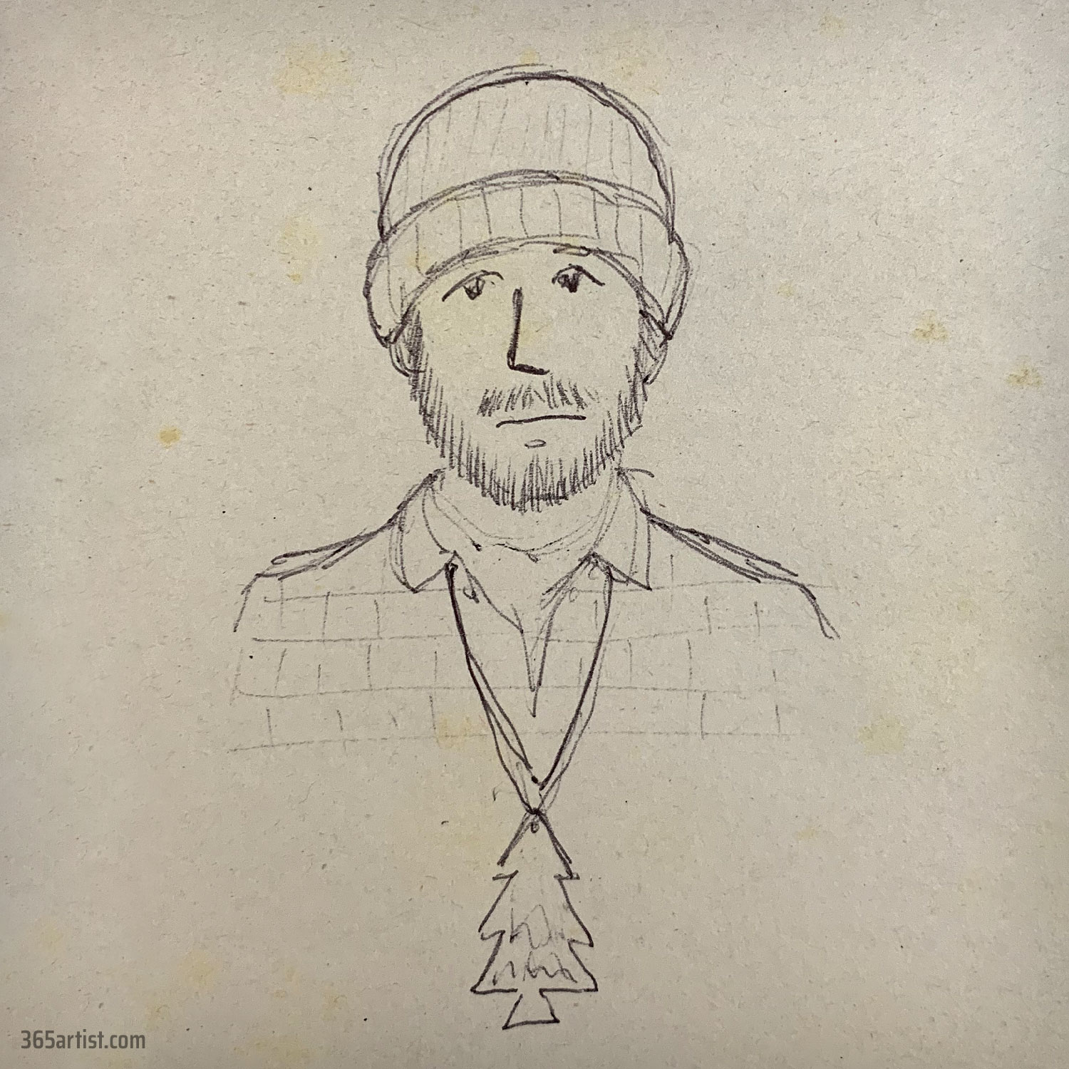 drawing of a lumberjack