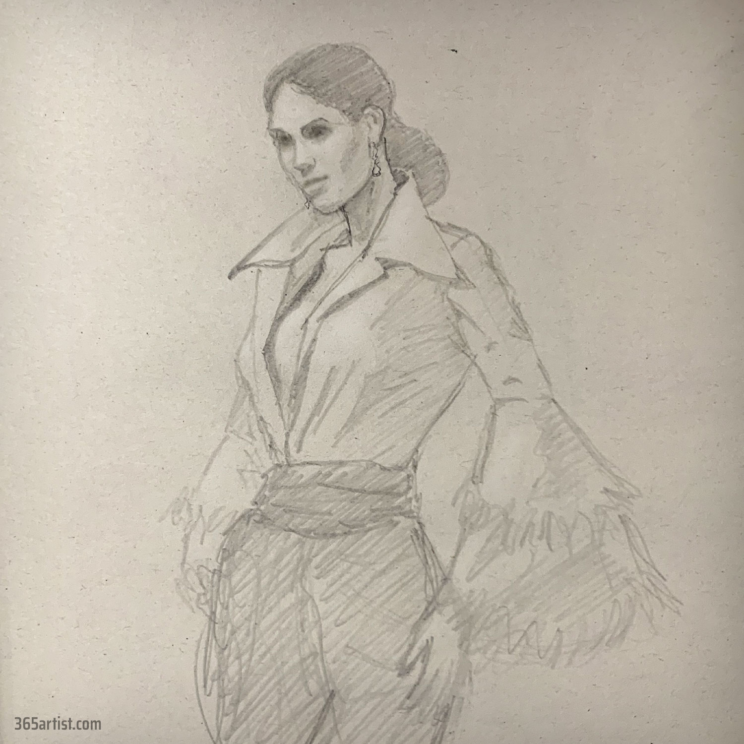 drawing of a pirate woman