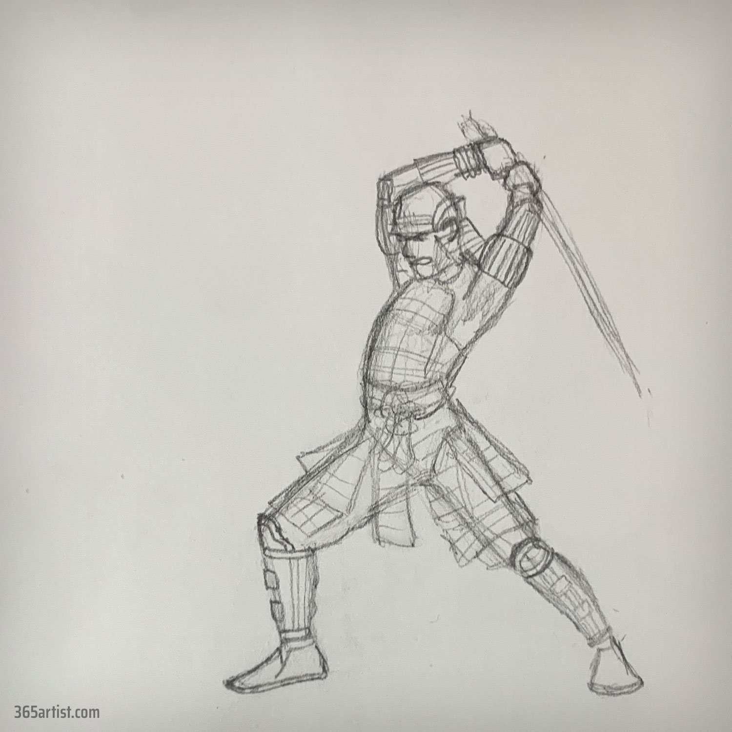 samurai drawing