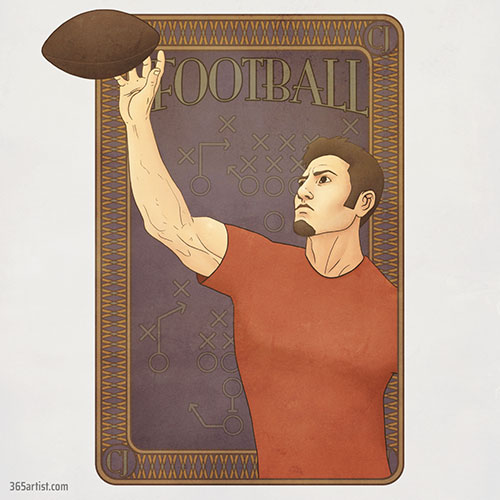 illustration in Alphonse Mucha style