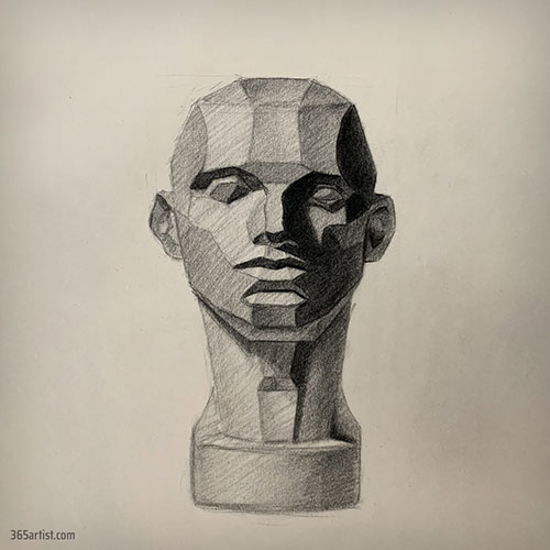 asaro head drawing study
