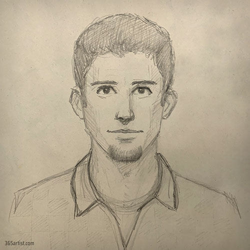 comic style self portrait