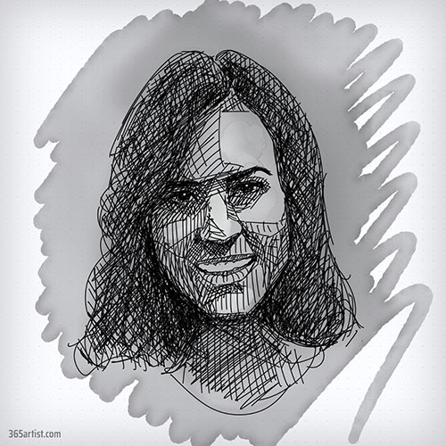 cross hatching portrait