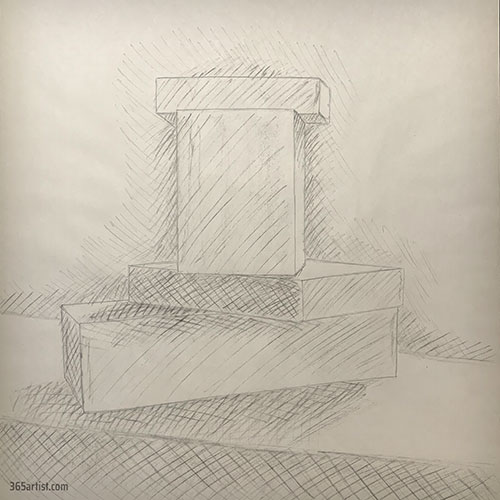 cross hatching sketch