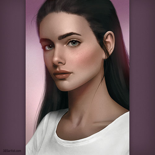 digital portrait painting
