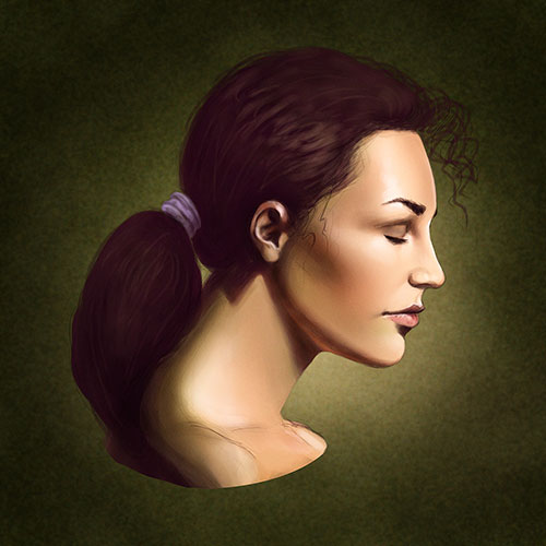 digital profile painting