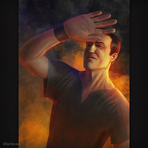 digital fire painting