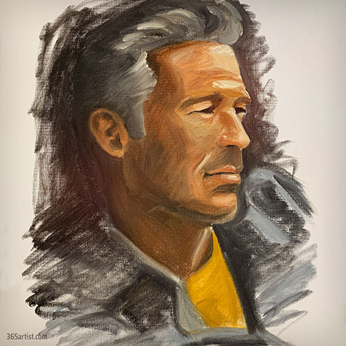 male portrait painting