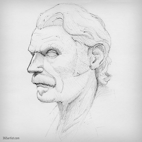 old western cowboy portrait drawing