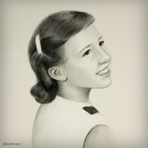 portrait painting of my mother