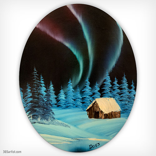 painting of the northern lights