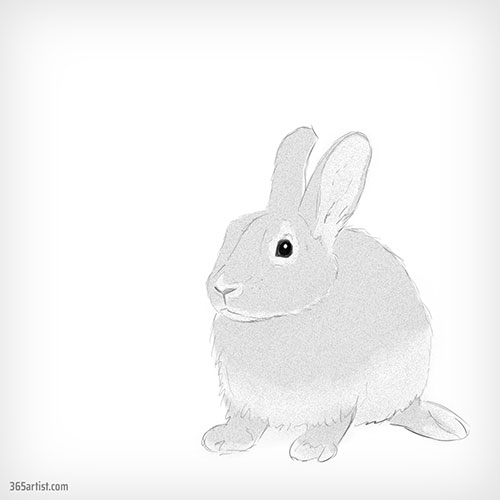 drawing of a rabbit