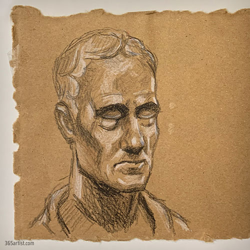 drawing of roman senator