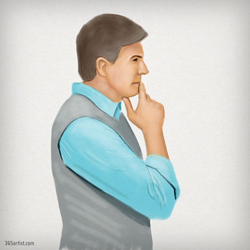 man wearing a sweater vest