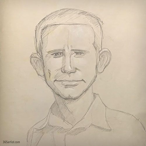 caricature pencil drawing