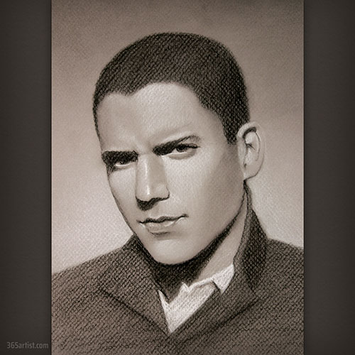 drawing of Wentworth Miller