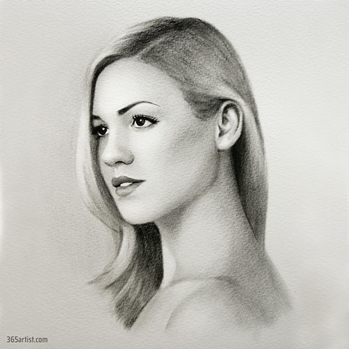 Yvonne Strahovski dry brush painting